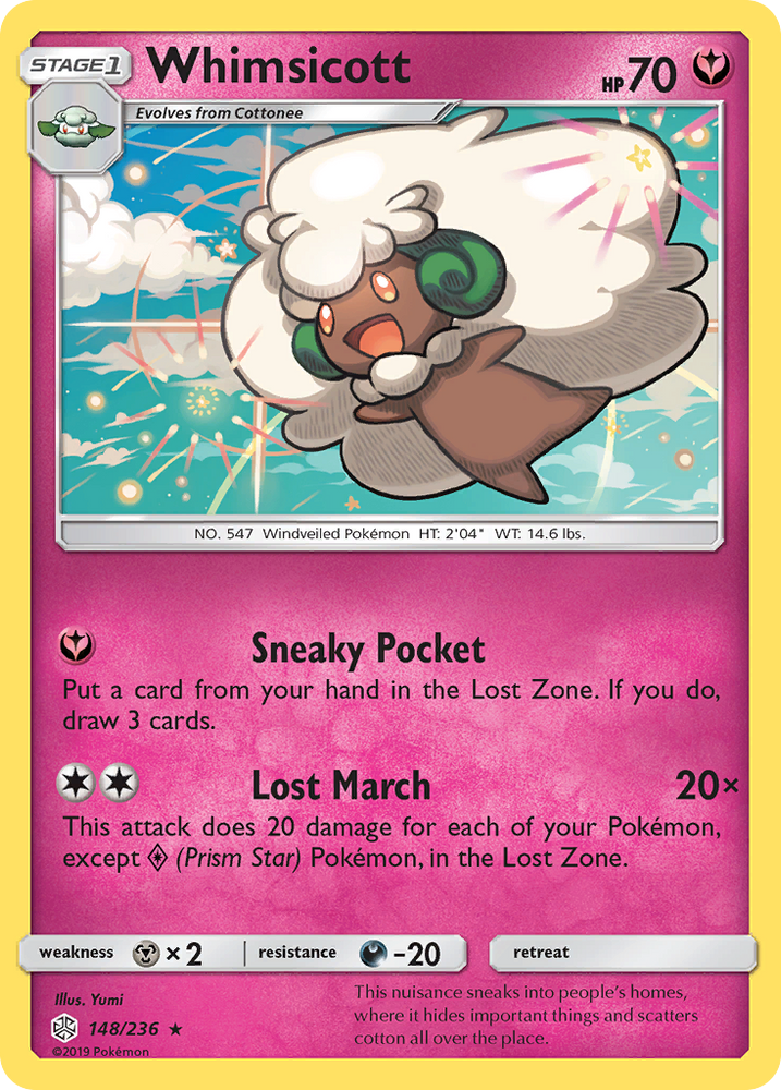Pokemon| Whimsicott (148/236) [Sun & Moon: Cosmic Eclipse] | The Nerd Merchant
