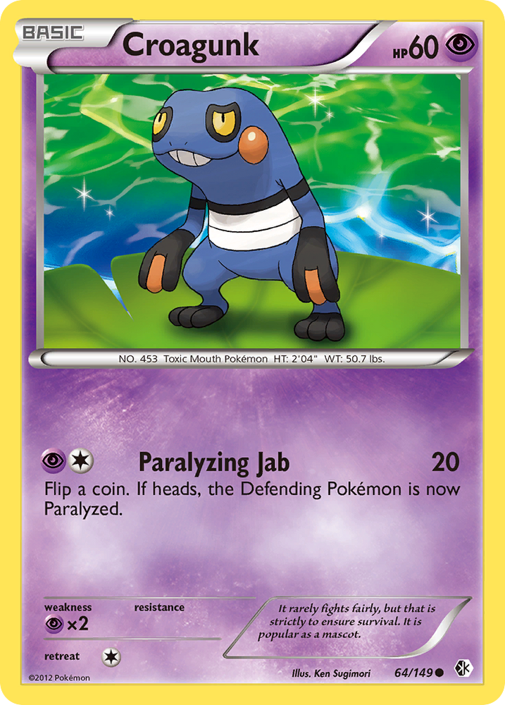 Pokemon | Croagunk (64/149) [Black & White: Boundaries Crossed] | The Nerd Merchant