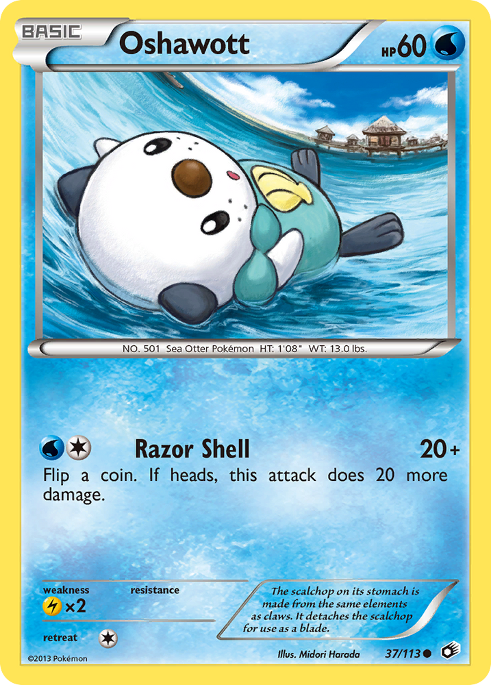 Pokemon | Oshawott (37/113) [Black & White: Legendary Treasures] | The Nerd Merchant