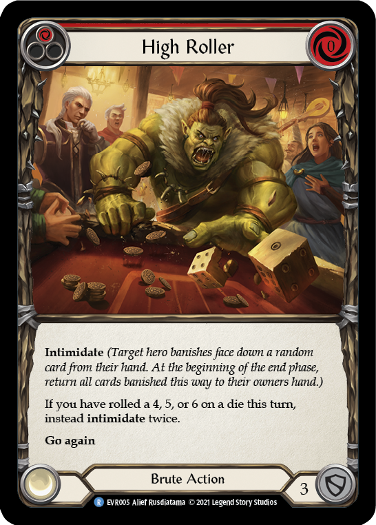 Flesh and Blood TCG | High Roller (Red) [EVR005] (Everfest)  1st Edition Rainbow Foil | The Nerd Merchant