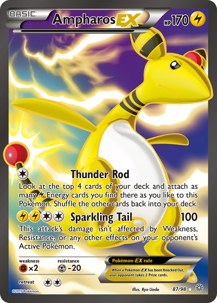 Pokemon | Ampharos EX (87/98) [XY: Ancient Origins] | The Nerd Merchant