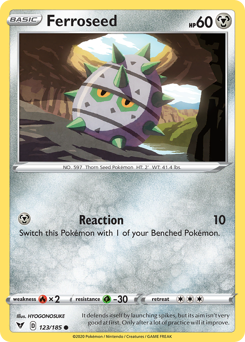 Pokemon | Ferroseed (123/185) [Sword & Shield: Vivid Voltage] | The Nerd Merchant