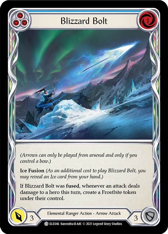 Flesh and Blood TCG | Blizzard Bolt (Blue) [ELE046] (Tales of Aria)  1st Edition Rainbow Foil | The Nerd Merchant