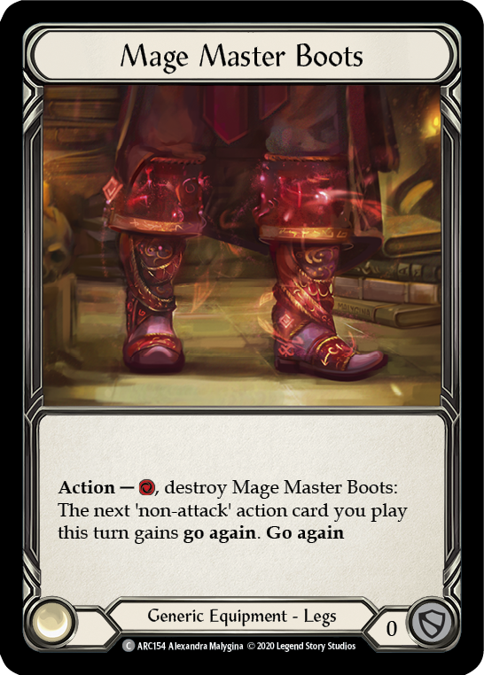 Flesh and Blood TCG | Mage Master Boots [U-ARC154] (Arcane Rising Unlimited)  Unlimited Rainbow Foil | The Nerd Merchant