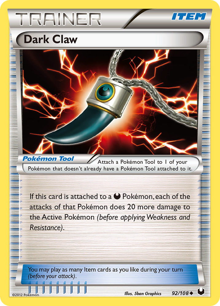 Pokemon | Dark Claw (92/108) [Black & White: Dark Explorers] | The Nerd Merchant