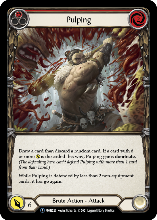 Flesh and Blood TCG | Pulping (Red) [U-MON223] (Monarch Unlimited)  Unlimited Normal | The Nerd Merchant