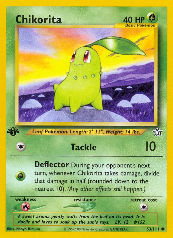 Pokemon | Chikorita (53/111) [Neo Genesis 1st Edition] | The Nerd Merchant