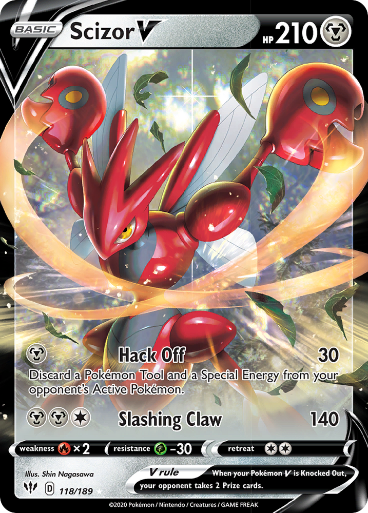Pokemon | Scizor V (118/189) [Sword & Shield: Darkness Ablaze] | The Nerd Merchant
