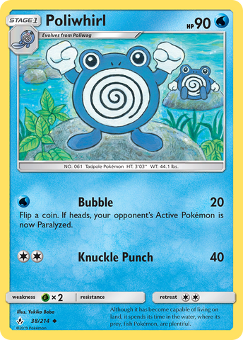 Pokemon | Poliwhirl (38/214) [Sun & Moon: Unbroken Bonds] | The Nerd Merchant