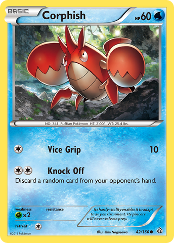Pokemon | Corphish (42/160) [XY: Primal Clash] | The Nerd Merchant