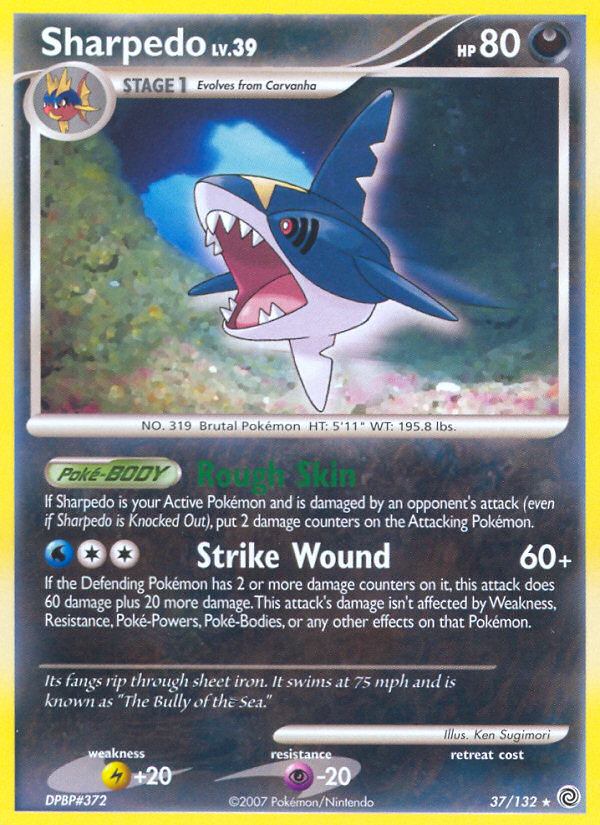 Pokemon | Sharpedo (37/132) [Diamond & Pearl: Secret Wonders] | The Nerd Merchant