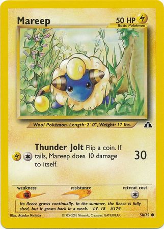Pokemon | Mareep (58/75) [Neo Discovery Unlimited] | The Nerd Merchant