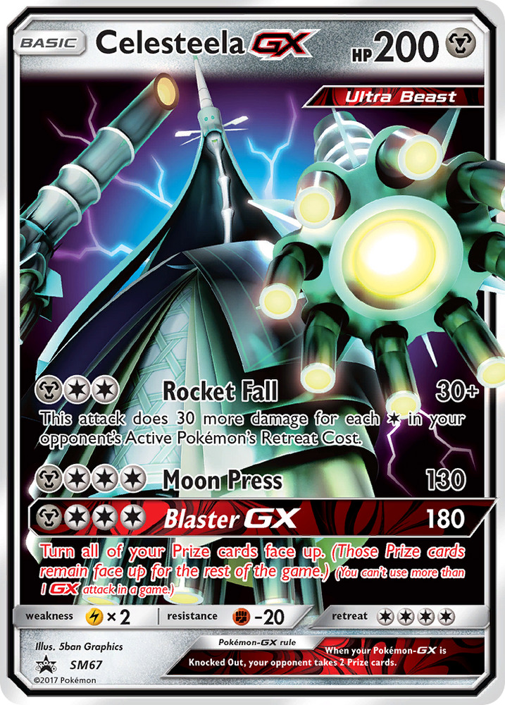 Pokemon | Celesteela GX (SM67) [Sun & Moon: Black Star Promos] | The Nerd Merchant