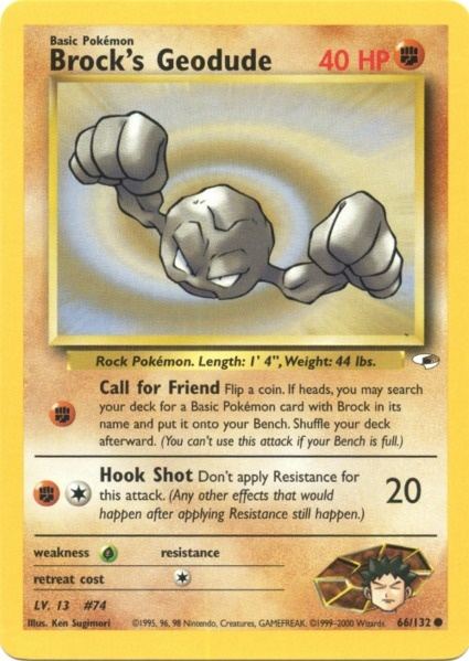 Pokemon | Brock's Geodude (66/132) [Gym Heroes Unlimited] | The Nerd Merchant