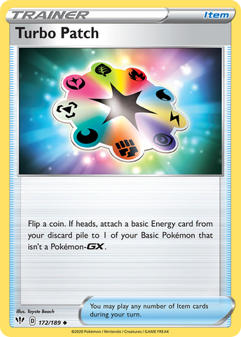 Pokemon | Turbo Patch (172/189) [Sword & Shield: Darkness Ablaze] | The Nerd Merchant