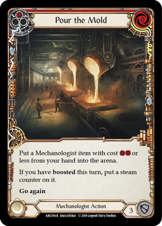 Flesh and Blood TCG | Pour the Mold (Red) [ARC014-R] (Arcane Rising)  1st Edition Rainbow Foil | The Nerd Merchant