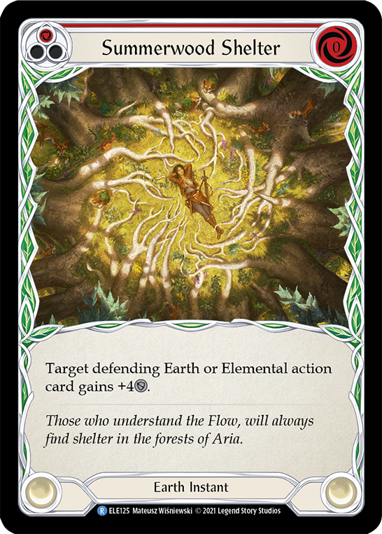 Flesh and Blood TCG | Summerwood Shelter (Red) [ELE125] (Tales of Aria)  1st Edition Rainbow Foil | The Nerd Merchant