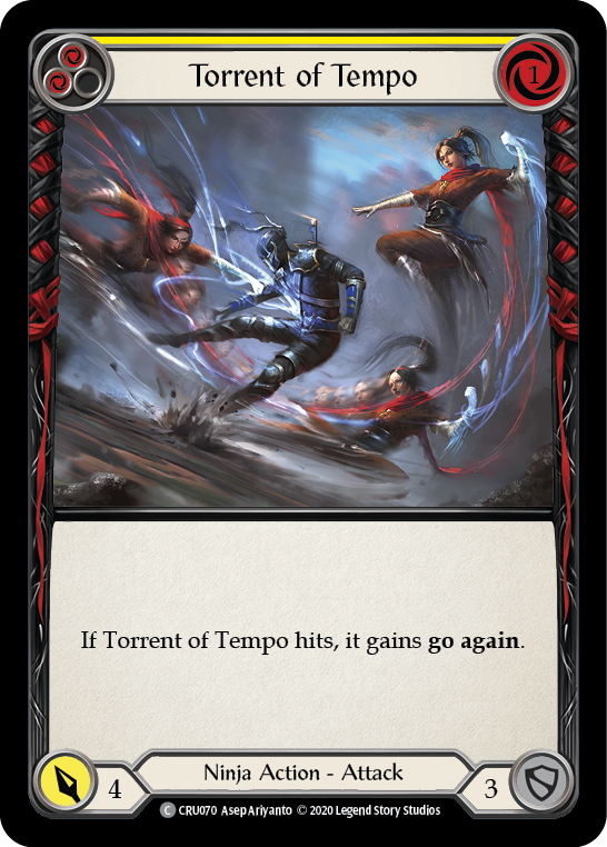 Flesh and Blood TCG | Torrent of Tempo (Yellow) [CRU070] (Crucible of War)  1st Edition Normal | The Nerd Merchant