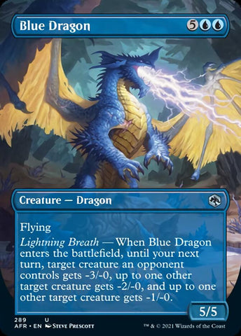 Magic | Blue Dragon (Borderless Alternate Art) [Dungeons & Dragons: Adventures in the Forgotten Realms] | The Nerd Merchant
