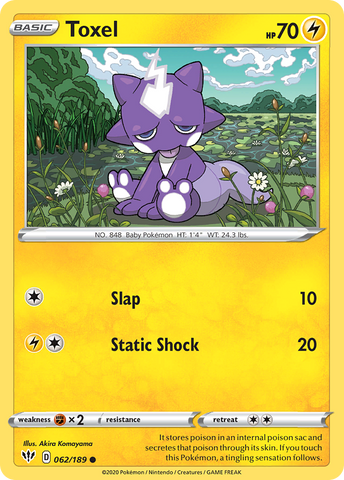 Pokemon | Toxel (062/189) [Sword & Shield: Darkness Ablaze] | The Nerd Merchant