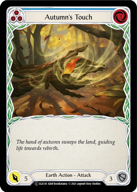 Flesh and Blood TCG | Autumn's Touch (Blue) [U-ELE130] (Tales of Aria Unlimited)  Unlimited Rainbow Foil | The Nerd Merchant