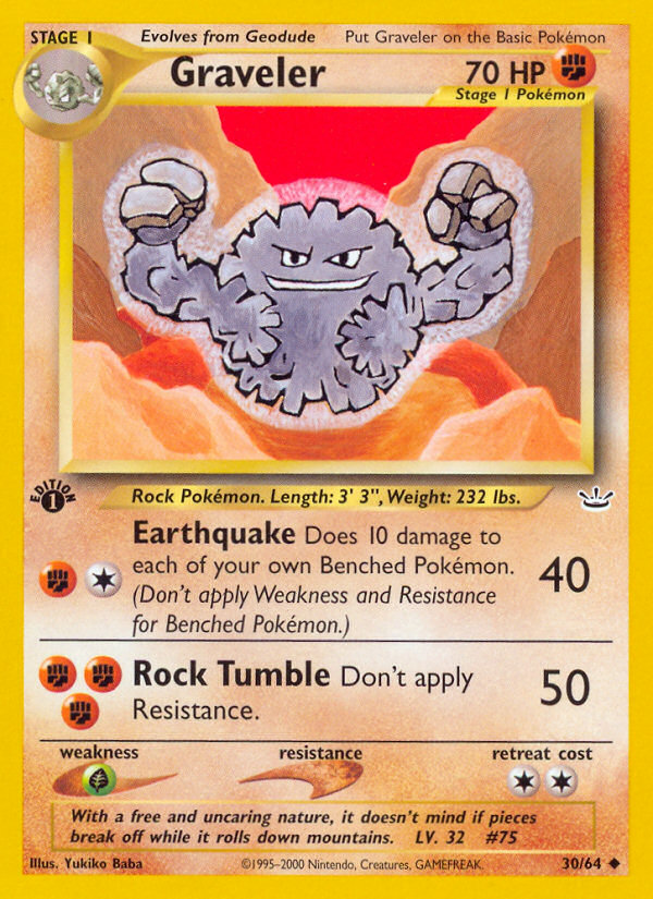 Pokemon | Graveler (30/64) [Neo Revelation 1st Edition] | The Nerd Merchant