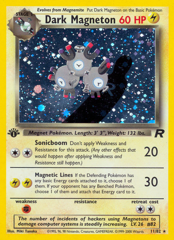 Pokemon | Dark Magneton (11/82) [Team Rocket 1st Edition] | The Nerd Merchant