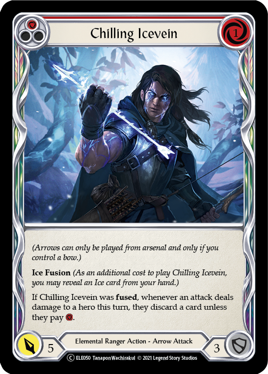 Flesh and Blood TCG | Chilling Icevein (Red) [U-ELE050] (Tales of Aria Unlimited)  Unlimited Rainbow Foil | The Nerd Merchant