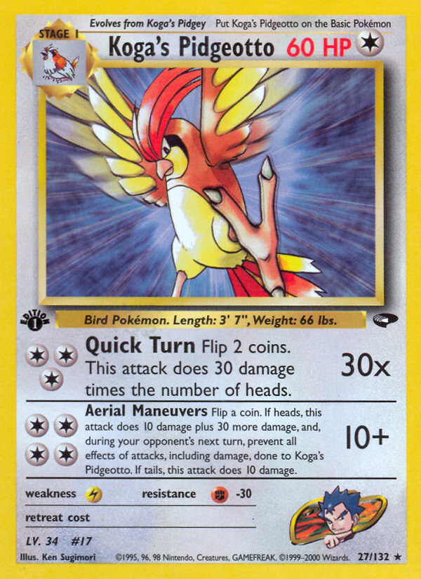 Pokemon | Koga's Pidgeotto (27/132) [Gym Challenge 1st Edition] | The Nerd Merchant