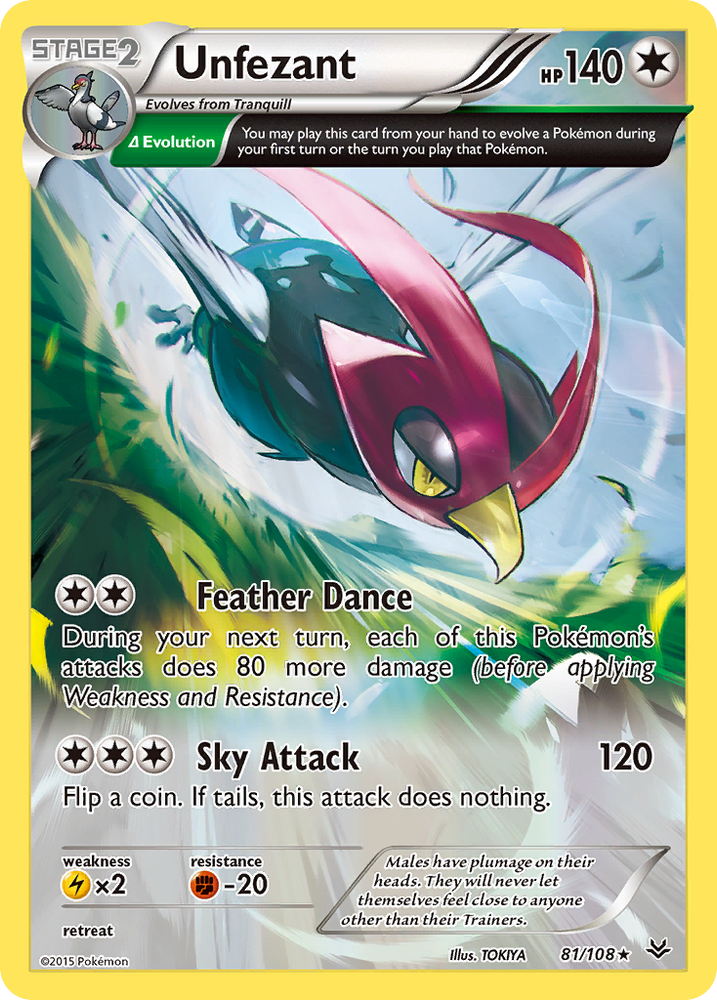 Pokemon | Unfezant (81/108) [XY: Roaring Skies] | The Nerd Merchant
