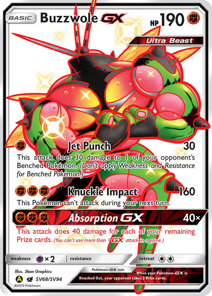 Pokemon | Buzzwole GX (SV68/SV94) [Sun & Moon: Hidden Fates - Shiny Vault] | The Nerd Merchant