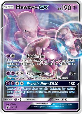 Pokemon | Mewtwo GX (SM196) (Jumbo Card) [Sun & Moon: Black Star Promos] | The Nerd Merchant
