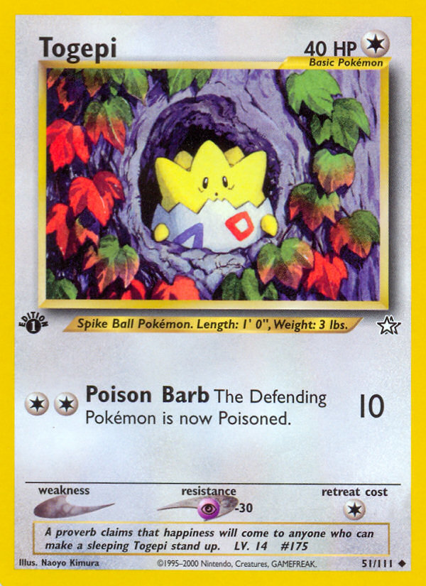 Pokemon | Togepi (51/111) [Neo Genesis 1st Edition] | The Nerd Merchant