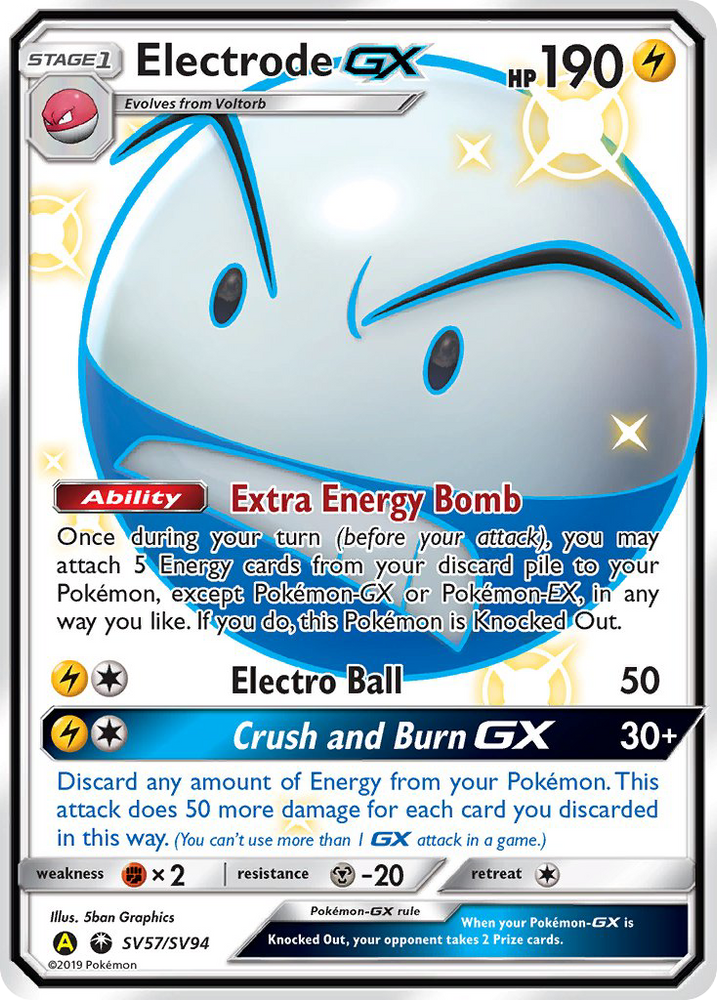 Pokemon | Electrode GX (SV57/SV94) [Sun & Moon: Hidden Fates - Shiny Vault] | The Nerd Merchant