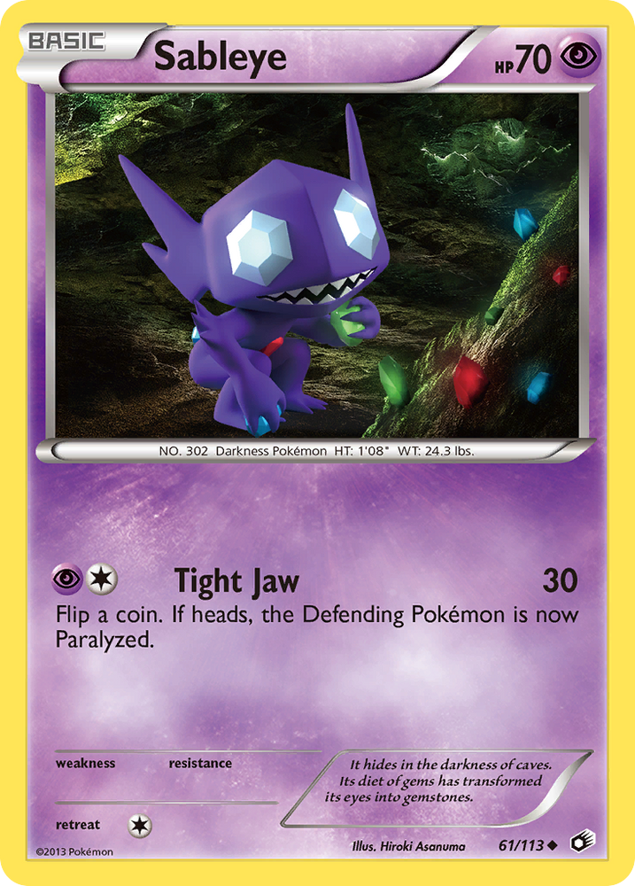 Pokemon | Sableye (61/113) [Black & White: Legendary Treasures] | The Nerd Merchant