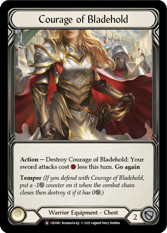 Flesh and Blood TCG | Courage of Bladehold [U-CRU081] (Crucible of War Unlimited)  Unlimited Normal | The Nerd Merchant
