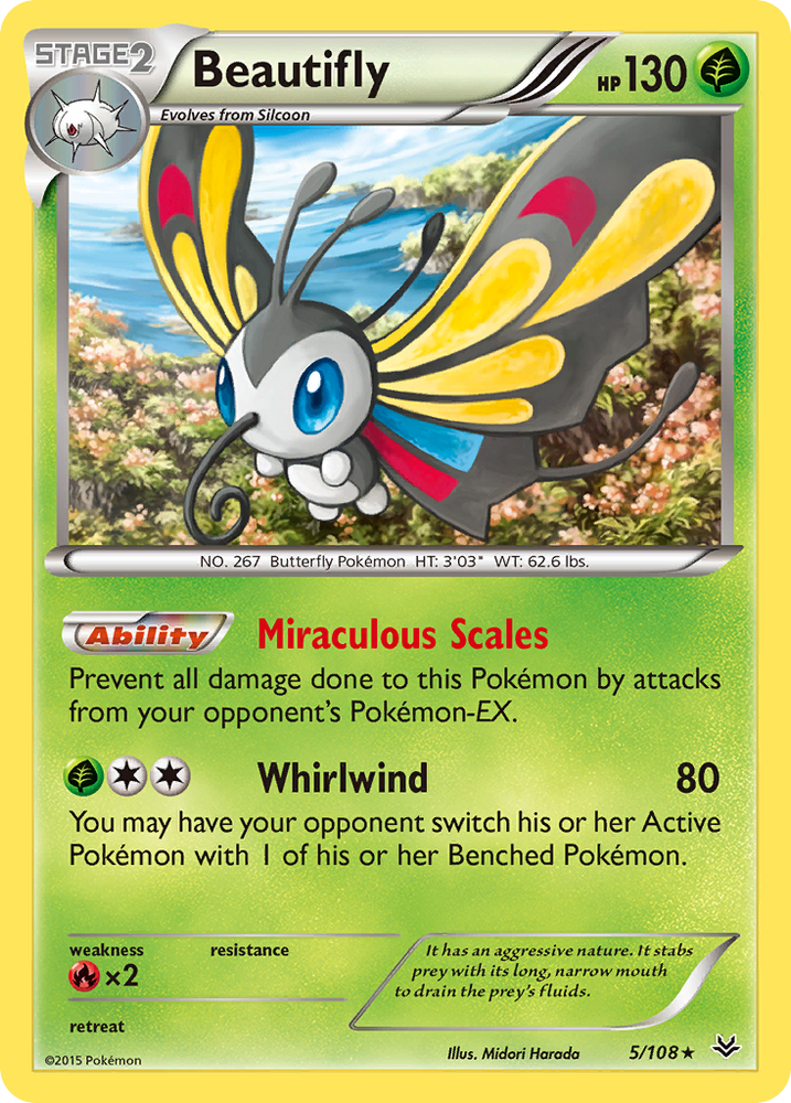 Pokemon | Beautifly (5/108) [XY: Roaring Skies] | The Nerd Merchant
