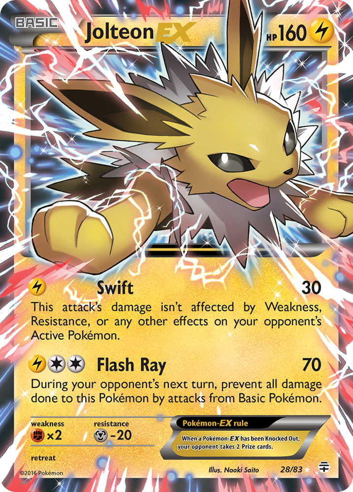 Pokemon | Jolteon EX (28/83) [XY: Generations] | The Nerd Merchant