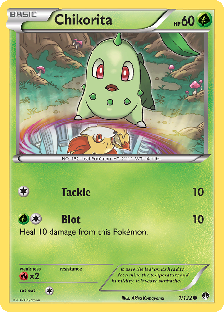 Pokemon | Chikorita (1/122) [XY: BREAKpoint] | The Nerd Merchant