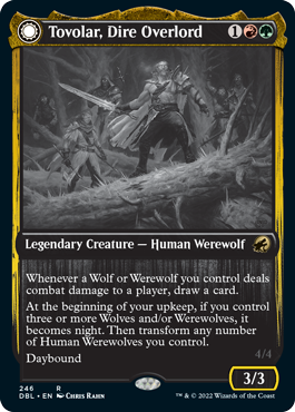 Magic | Tovolar, Dire Overlord // Tovolar, the Midnight Scourge [Innistrad: Double Feature] | The Nerd Merchant