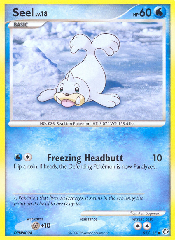 Pokemon | Seel (97/123) [Diamond & Pearl: Mysterious Treasures] | The Nerd Merchant