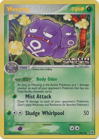 Pokemon | Weezing (33/113) (Stamped) [EX: Delta Species] | The Nerd Merchant