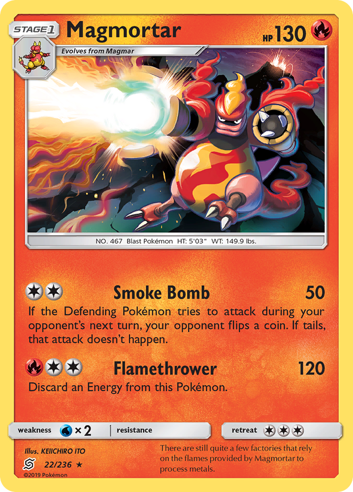 Pokemon | Magmortar (22/236) [Sun & Moon: Unified Minds] | The Nerd Merchant