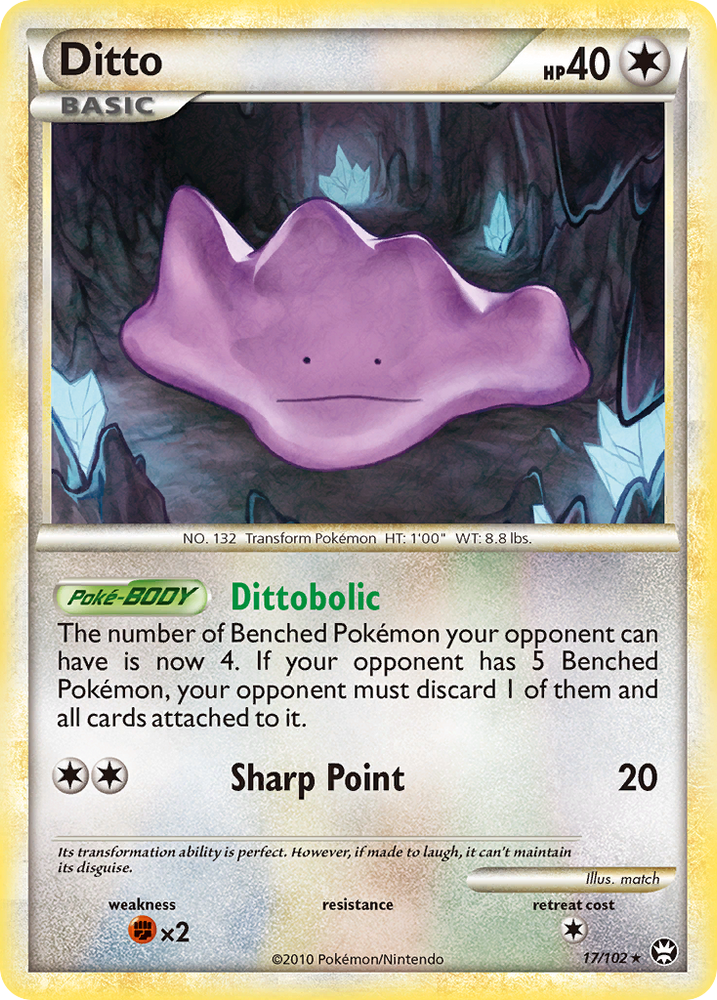 Pokemon | Ditto (17/102) [HeartGold & SoulSilver: Triumphant] | The Nerd Merchant