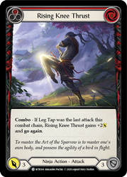 Flesh and Blood TCG | Rising Knee Thrust (Red) [U-WTR104] (Welcome to Rathe Unlimited)  Unlimited Rainbow Foil | The Nerd Merchant