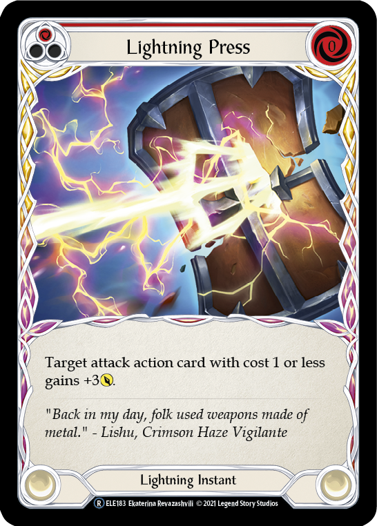 Flesh and Blood TCG | Lightning Press (Red) [U-ELE183] (Tales of Aria Unlimited)  Unlimited Normal | The Nerd Merchant