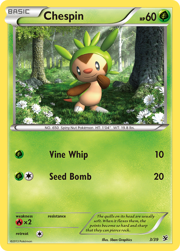 Pokemon| Chespin (3/39) [XY: Kalos Starter Set] | The Nerd Merchant
