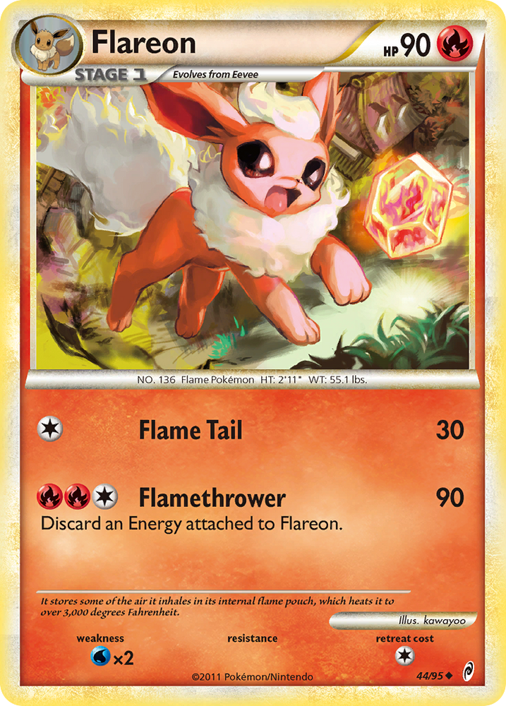 Pokemon | Flareon (44/95) [HeartGold & SoulSilver: Call of Legends] | The Nerd Merchant