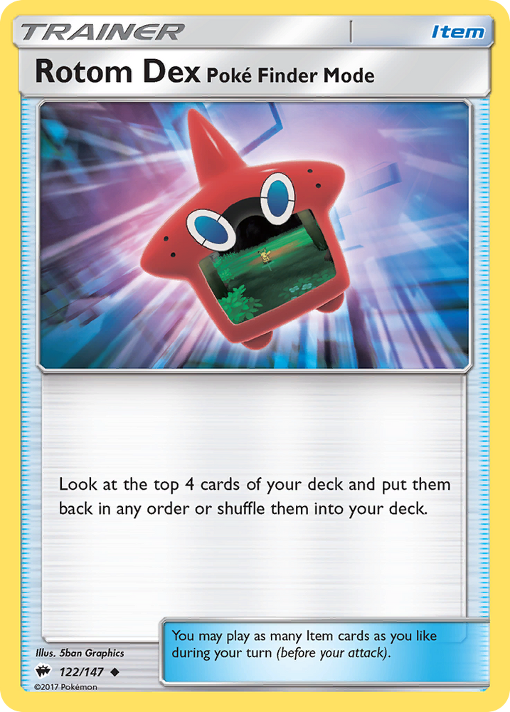 Pokemon | Rotom Dex Poke Finder Mode (122/147) [Sun & Moon: Burning Shadows] | The Nerd Merchant