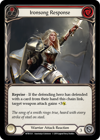 Flesh and Blood TCG | Ironsong Response (Red) [WTR132-C] (Welcome to Rathe)  Alpha Print Rainbow Foil | The Nerd Merchant
